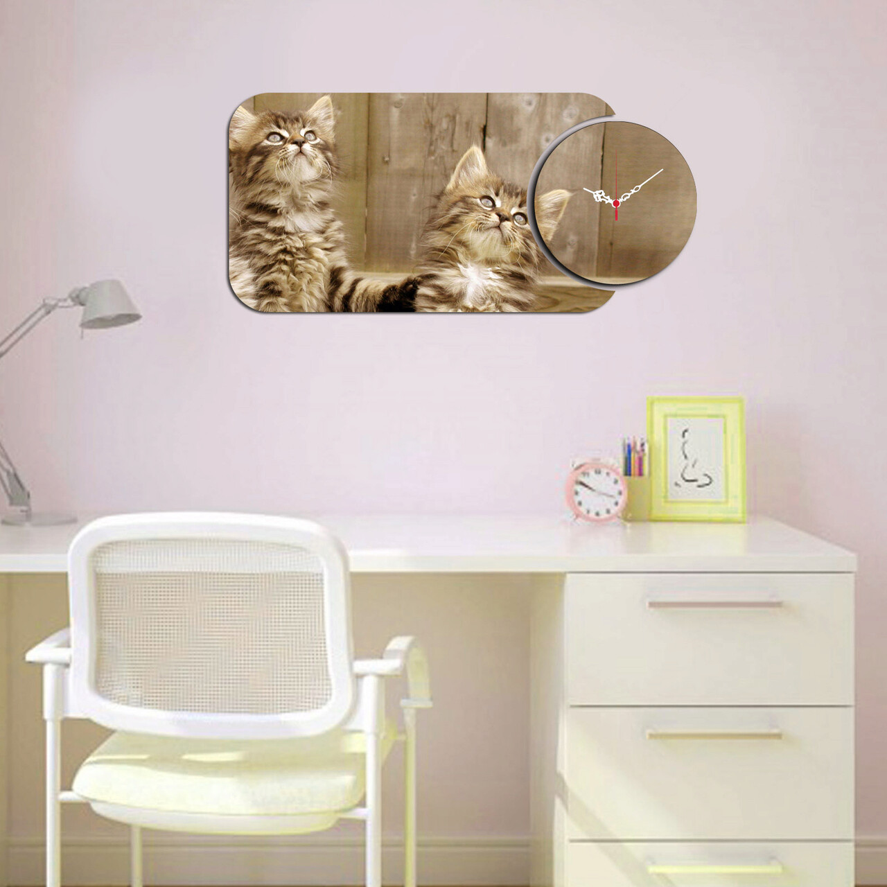 Ceas de perete, YMS-79, Dimensiune: 68 x 32 cm, Multicolor - imagine 3